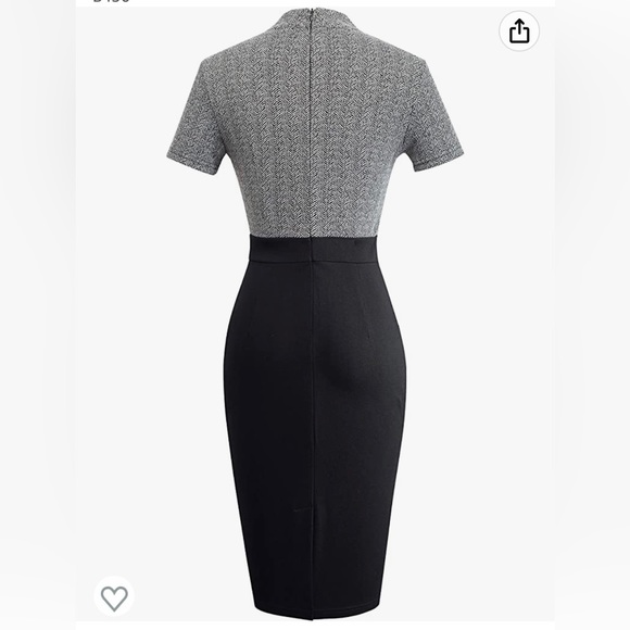 Homeyee black and grey keyhole dress 12 - Picture 3 of 5